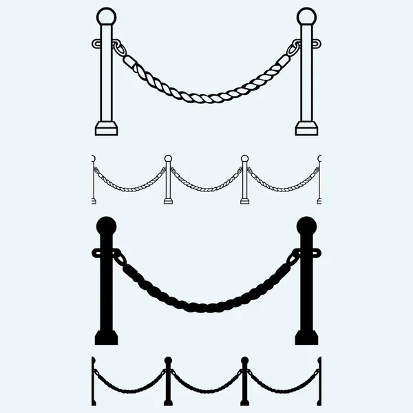 Barrier rope — Stock Vector