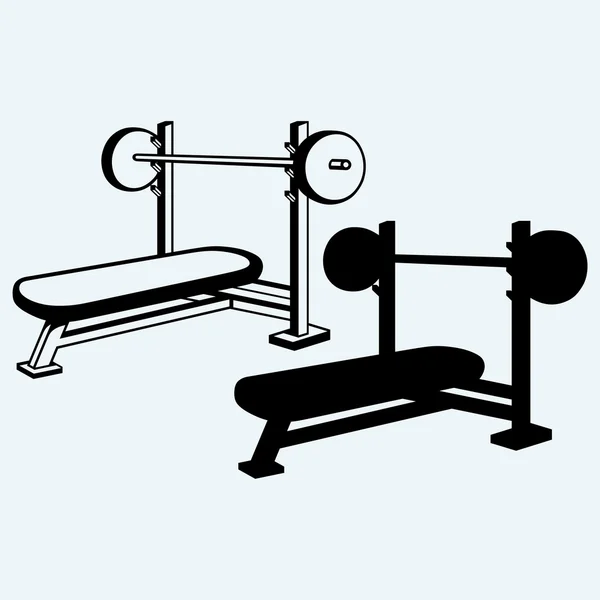 Weight bench for chest flat — Stock Vector