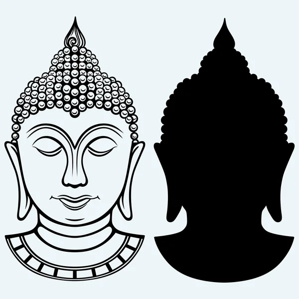 Potret Buddha - Stok Vektor