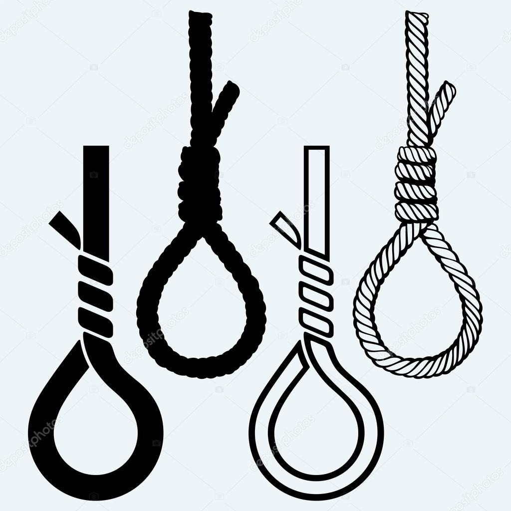 Rope noose with hangman's knot Stock Vector by ©Kreativ 82926342