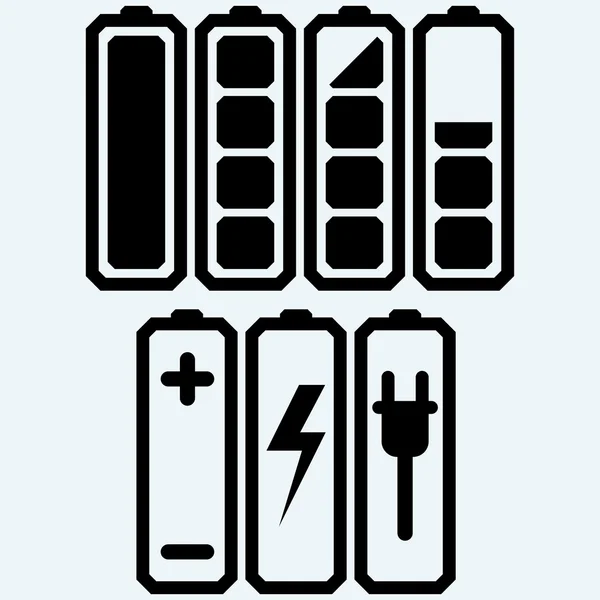 Indicatori di livello di carica batteria — Vettoriale Stock