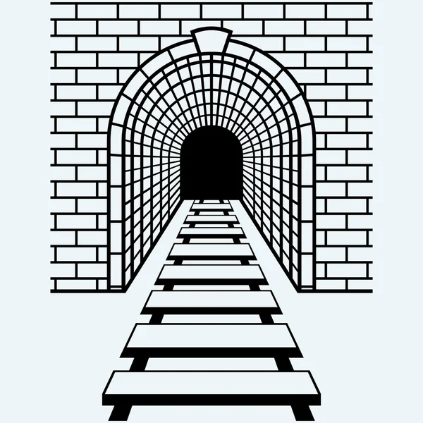 Tunnel ferroviario. Vettore — Vettoriale Stock