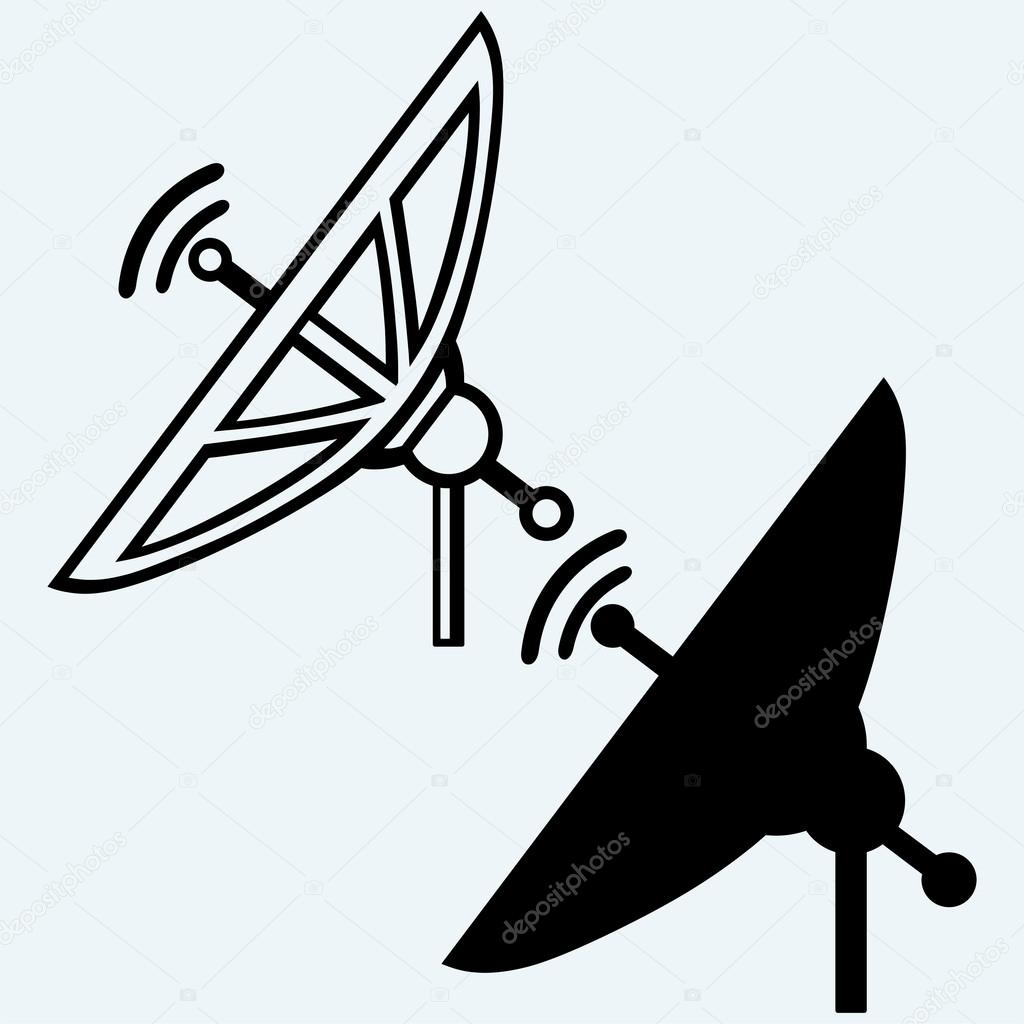 Satellite dish. Vector