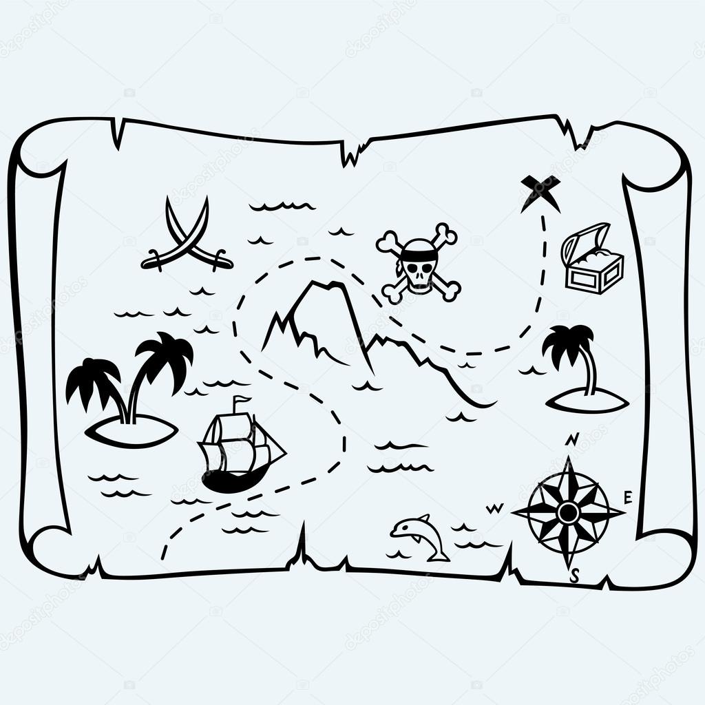 Island treasure map