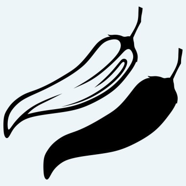 Sıcak biber. Vektör