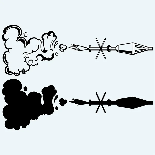 Lanceur de grenades propulsé par fusée antichar - RPG 7 — Image vectorielle