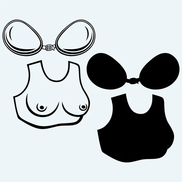 Sutiã de silicone para mama forma —  Vetores de Stock