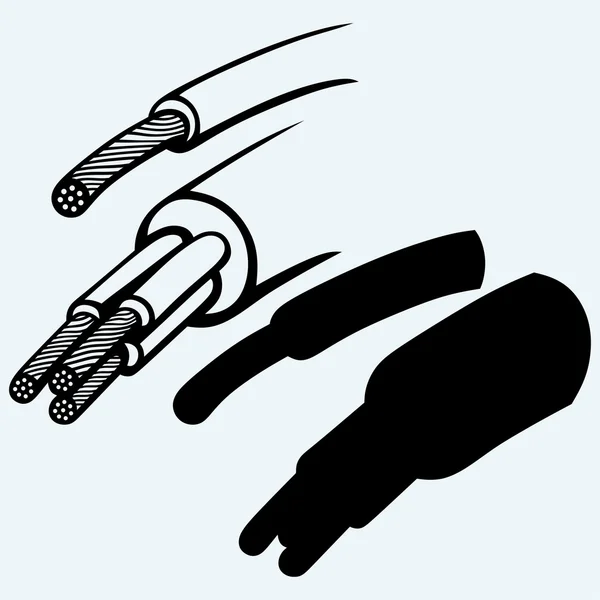 Медный провод, символ кабеля — стоковый вектор