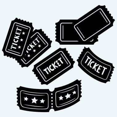 Set cinema tickets clipart