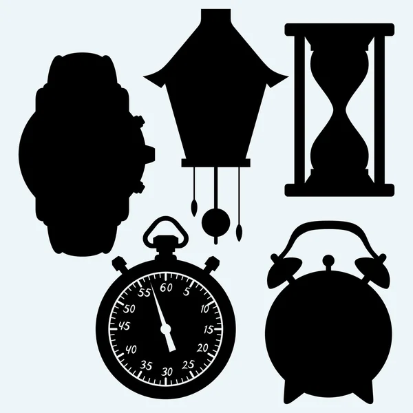 Zařízení kvantifikovatelné času, různé hodiny — Stockový vektor