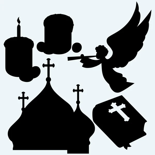 Verzameling van religieuze symbolen — Stockvector