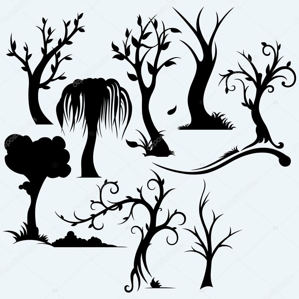 Collection of bare trees
