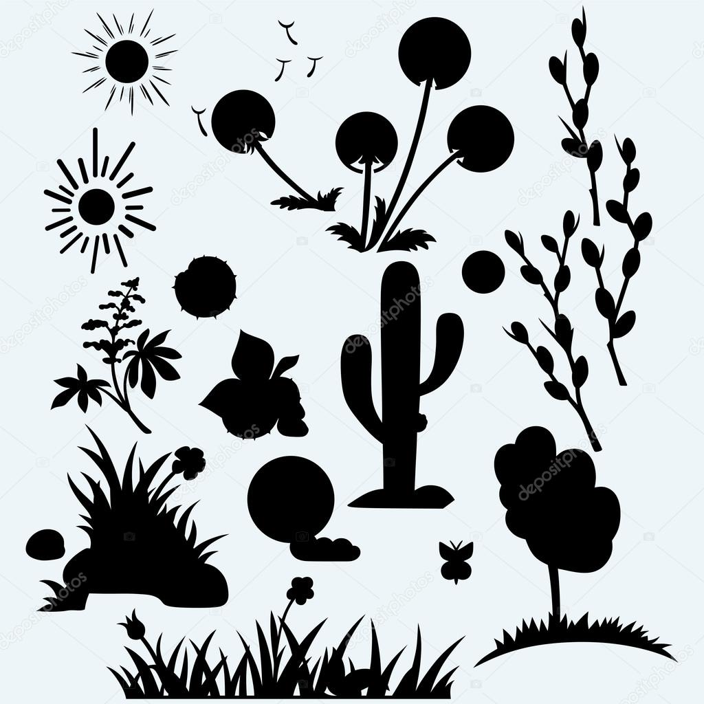 Set plants. Vector