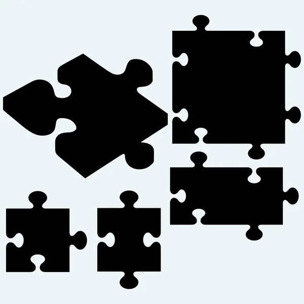 Establecer puzzles, icono del rompecabezas — Archivo Imágenes Vectoriales