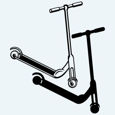 Scooter tekme. Vektör