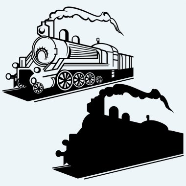 Vintage tren. Vektör