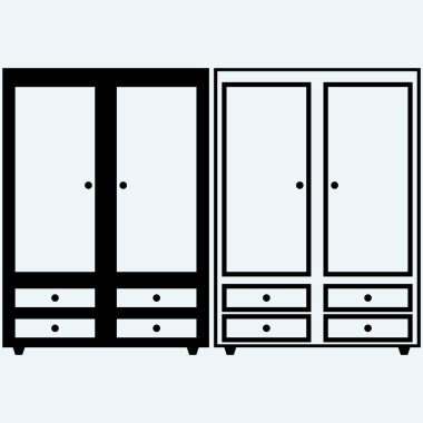 Kapalı dolapta. Vektör