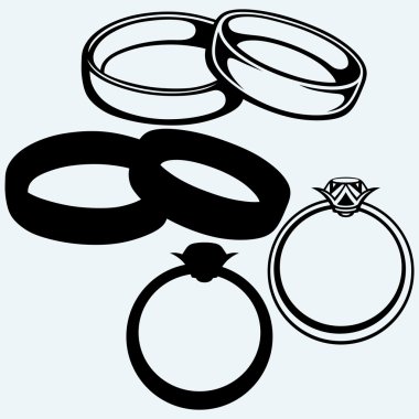 Wedding rings icon clipart