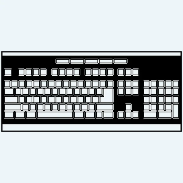 Keyboard komputer. Vektor - Stok Vektor