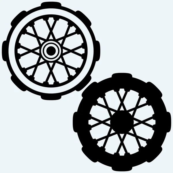 Ancienne moto de roue — Image vectorielle
