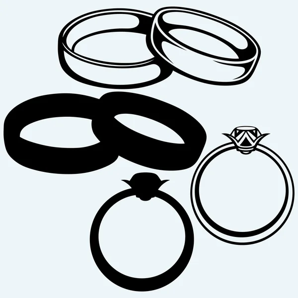 Icono anillos de boda — Vector de stock