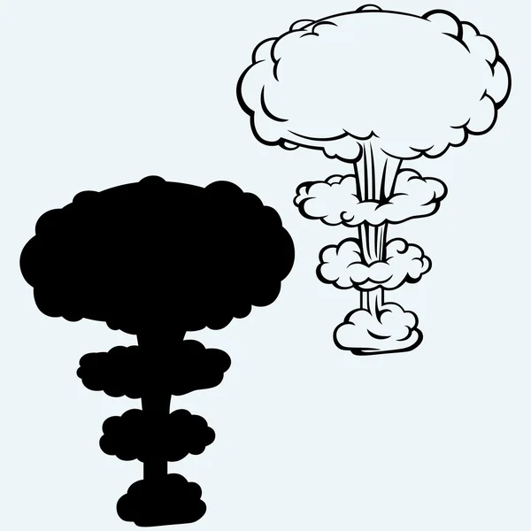 Explosion nuclear bomb — Stock Vector