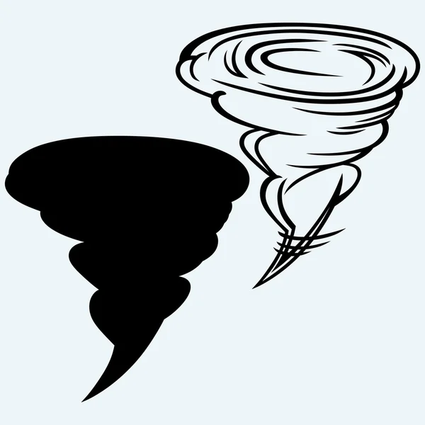 Tornado seara de la o supercelulă — Vector de stoc