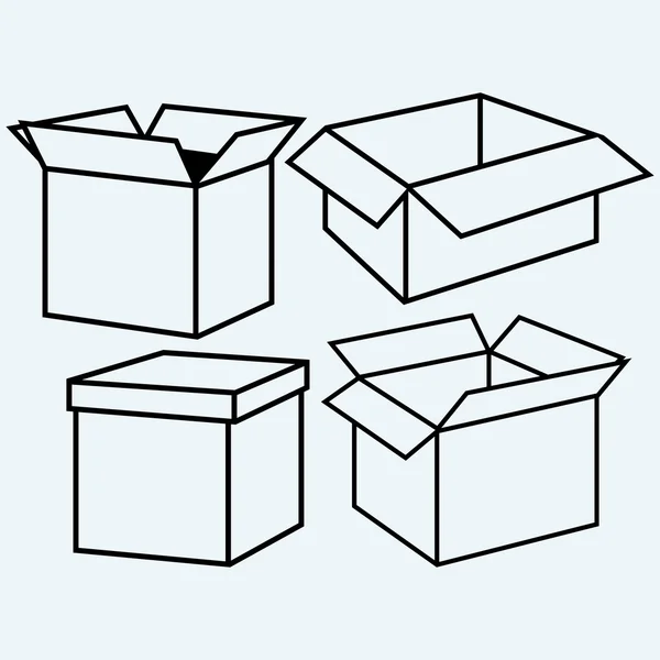 Cardboard box vector — Stock Vector