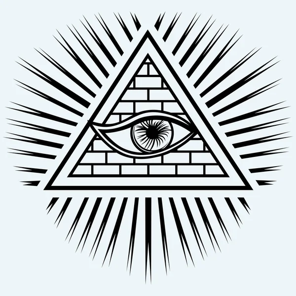 All seeing eye — Stock Vector