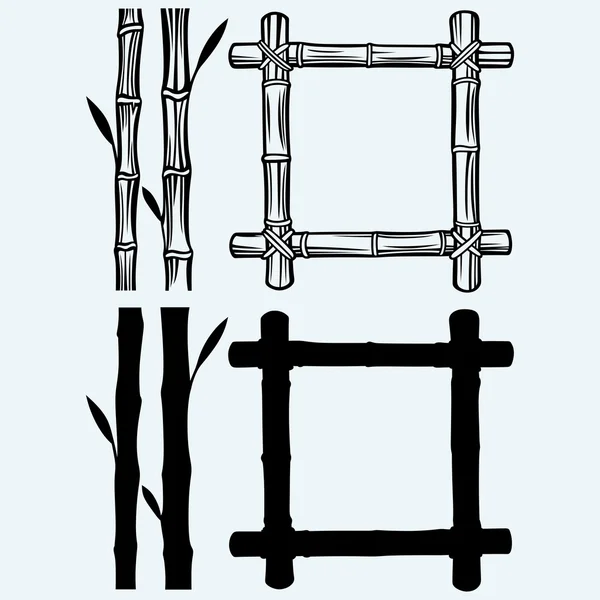 Quadro de bambu — Vetor de Stock