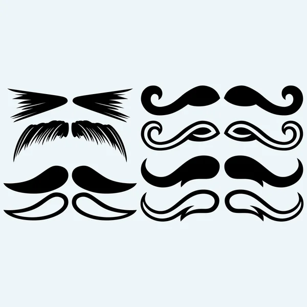 Conjunto vetor bigode —  Vetores de Stock