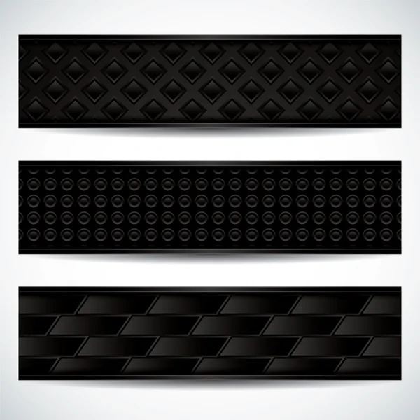 Carbon fiber banners — Stockvector