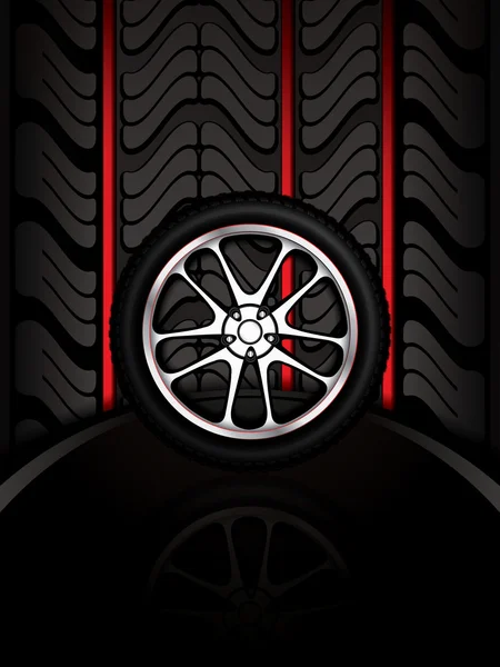 Piste de pneu fond — Image vectorielle
