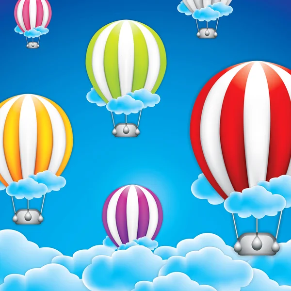 Globos de aire a rayas — Vector de stock