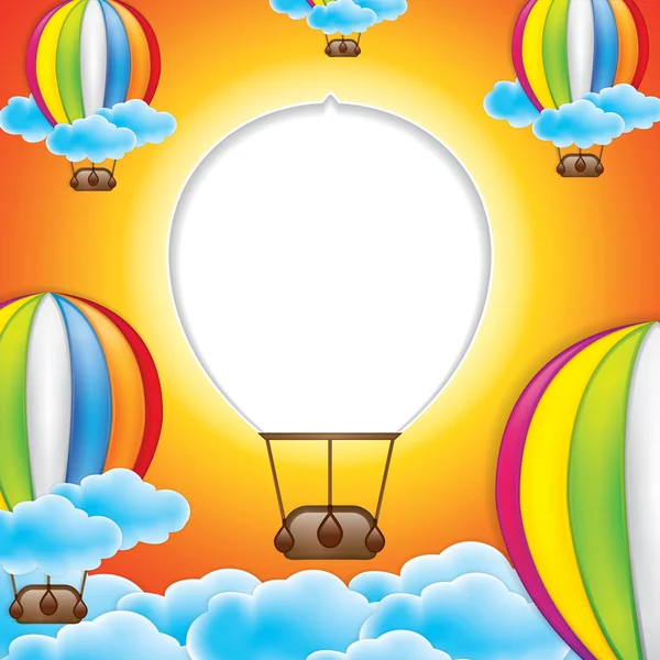 Rahmen für Heißluftballons — Stockvektor