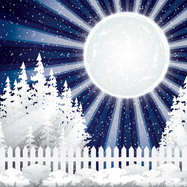 Winter scene — Stock Vector