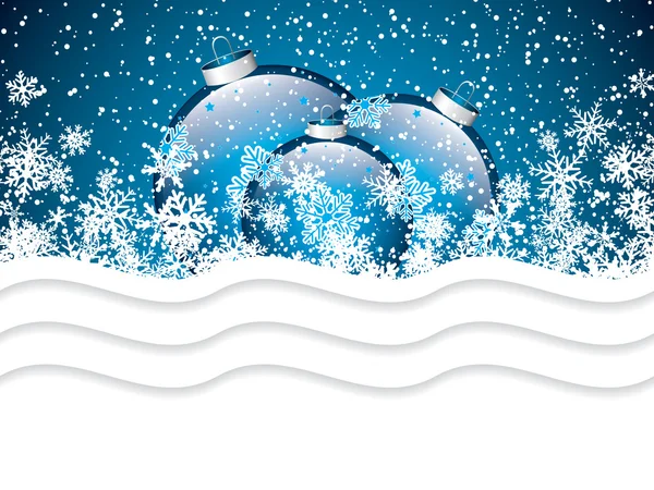 Blauwe kerstachtergrond — Stockvector