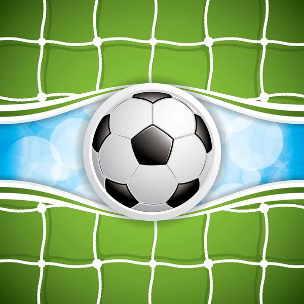 Soccer ball in net — Stock Vector