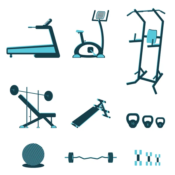 Fitness equipments — Stock Illustration Fitness equipments Royalty Free Stock Illustrations