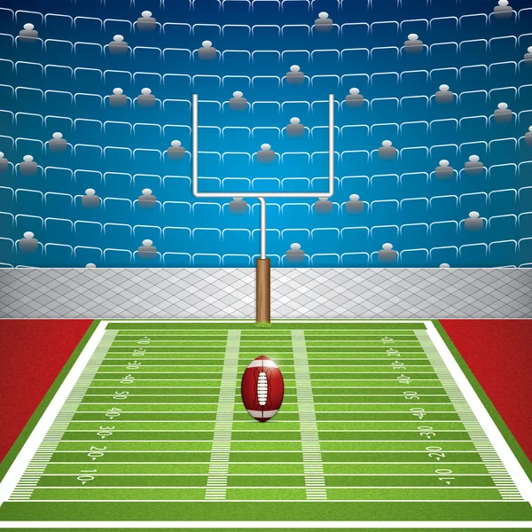 アメリカンフットボールスタジアム — ストックベクタ