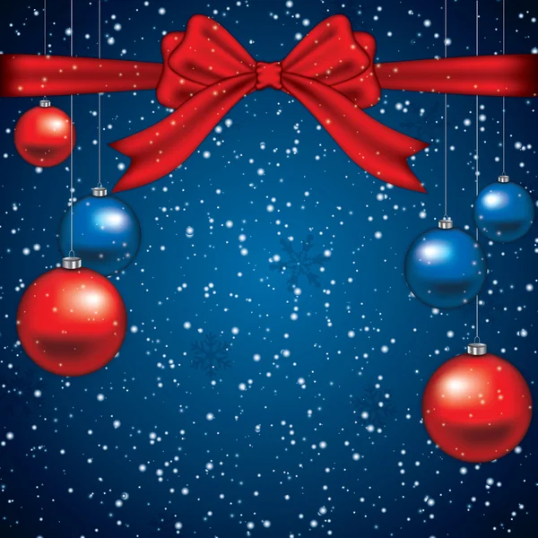 Blå jul bakgrund — Stock vektor
