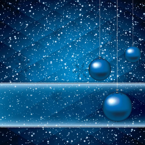 Blauwe kerstachtergrond — Stockvector