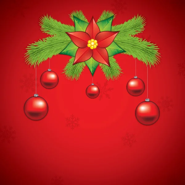 Julstjärna dekoration bakgrund — Stock vektor