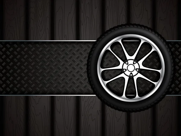 Car wheel background — Stock Vector