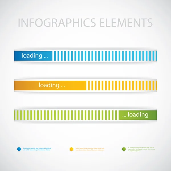 Barres de chargement.Vecteur d'affaires — Image vectorielle