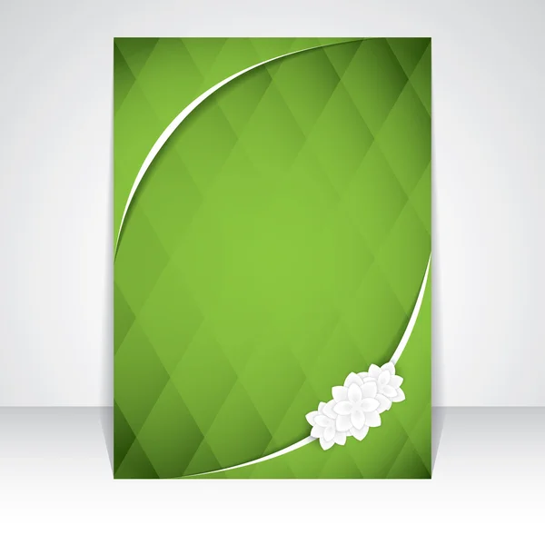 Green abstract triangular background — Stock Vector