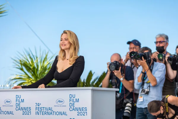 Cannes France July Virginie Efira Attends Benedetta Photocall 74Th Annual — Foto de Stock