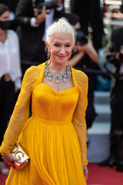 Cannes France Juillet 2021 Dame Helen Mirren Assiste Projection Annette — Photo