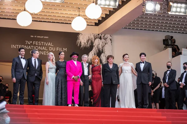 Cannes Frankreich Juli 2021 Spike Lee Song Kang Maggie Gyllenhaal — Stockfoto