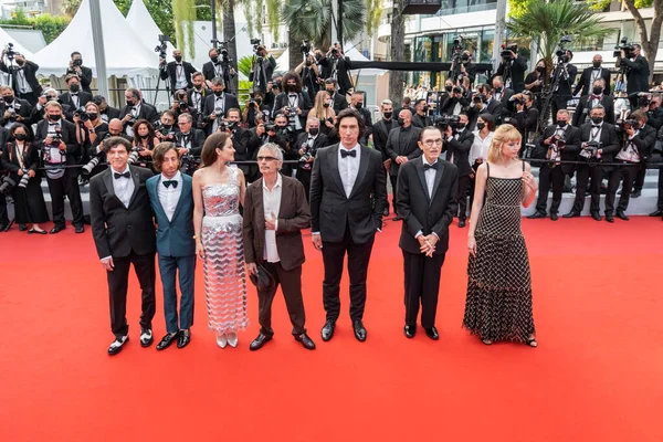 Cannes França Julho 2021 Angele Simon Helberg Marion Cotillard Diretor — Fotografia de Stock